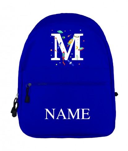 Personalised Alphabet Blue Backpack for Kids